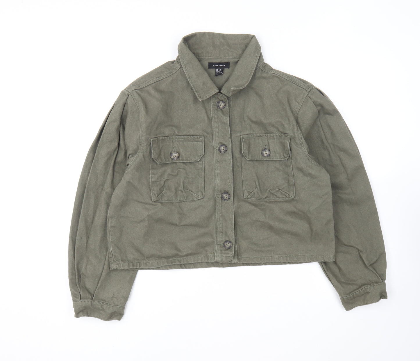 New Look Womens Green Jacket Size 12 Button