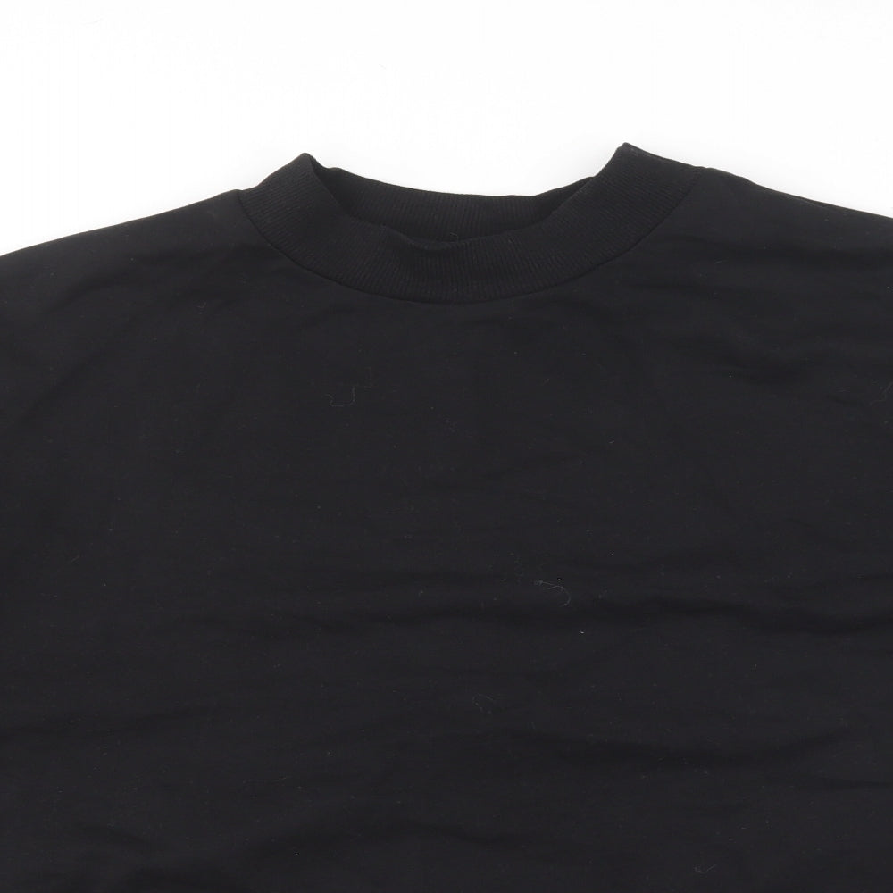 ASOS Womens Black Cotton Pullover Sweatshirt Size 12 Pullover - Balloon Sleeve