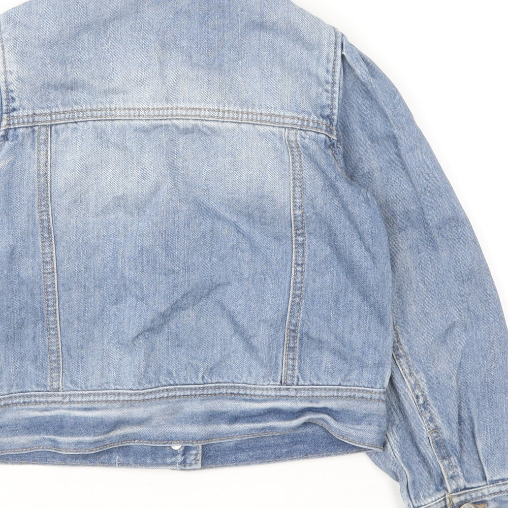 NEXT Girls Blue Jacket Size 6 Years Button