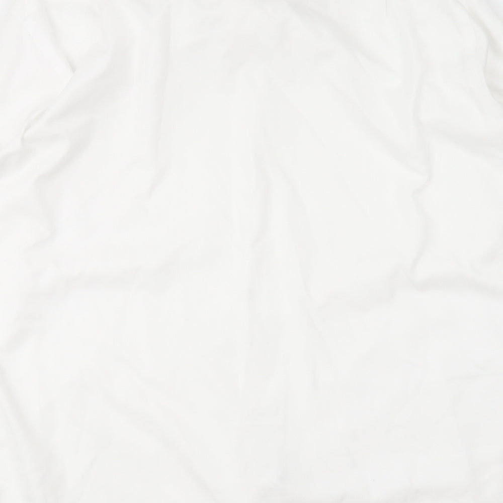 T.M.Lewin Mens White Cotton Button-Up Size 17 Collared Button