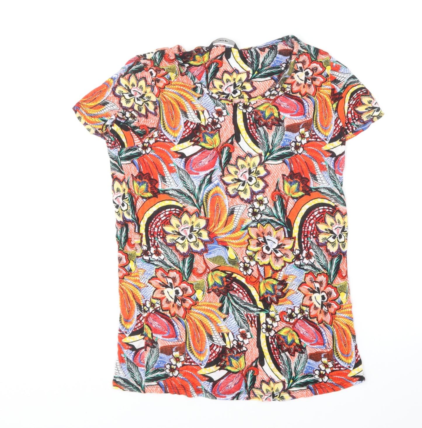 George Womens Multicoloured Floral Viscose Basic T-Shirt Size 10 Round Neck
