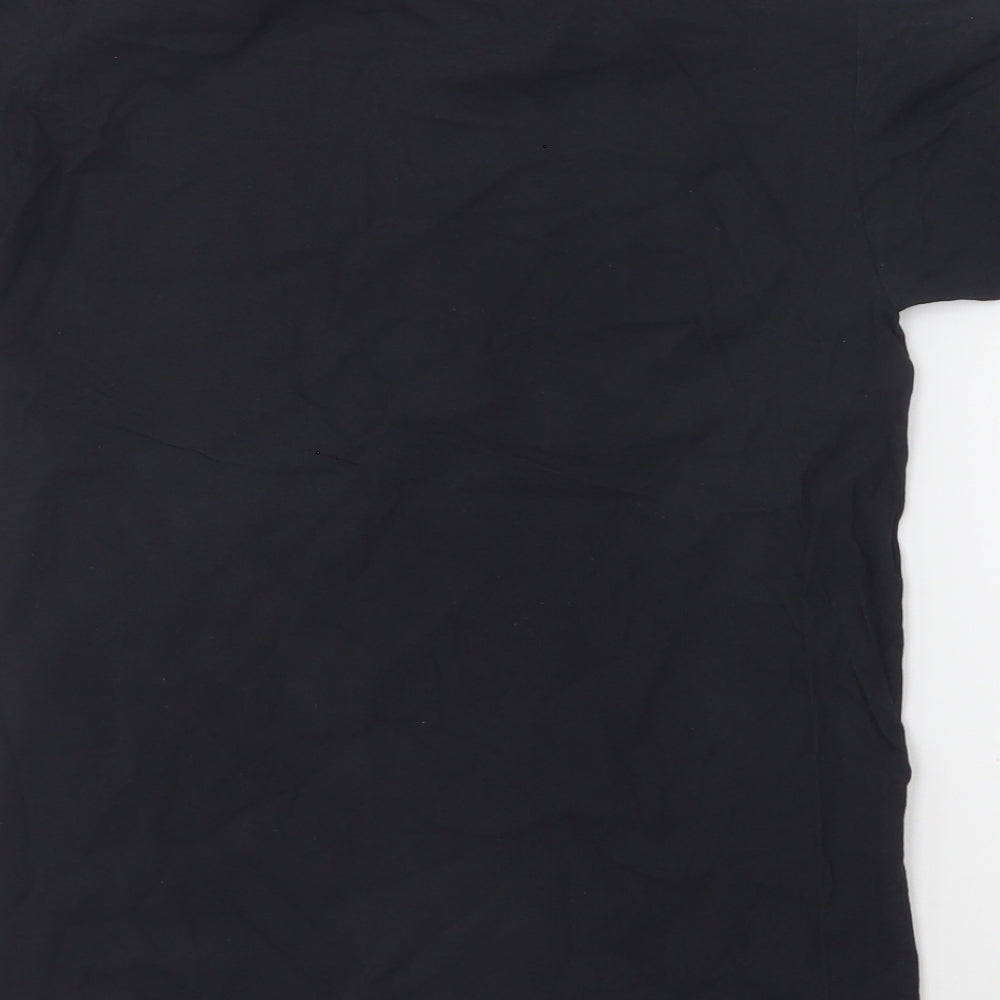 Daisy Street Womens Blue Cotton Basic T-Shirt Size 6 Round Neck