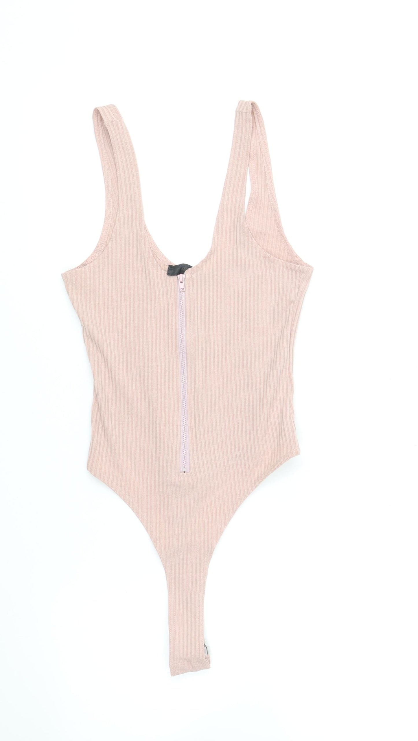 Love & Other Things Womens Pink Polyester Bodysuit One-Piece Size XS Snap