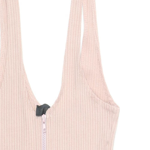 Love & Other Things Womens Pink Polyester Bodysuit One-Piece Size XS Snap