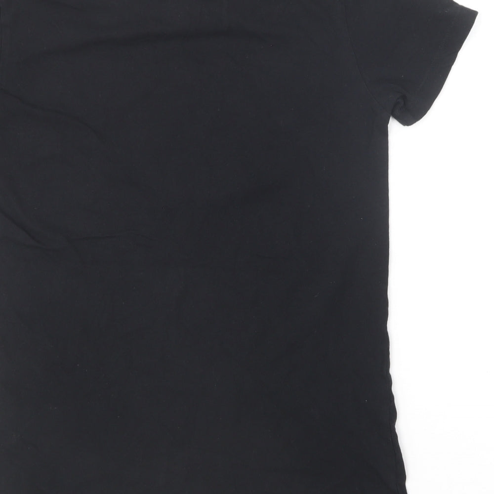Replay Womens Black Cotton Basic T-Shirt Size S Round Neck - Replay