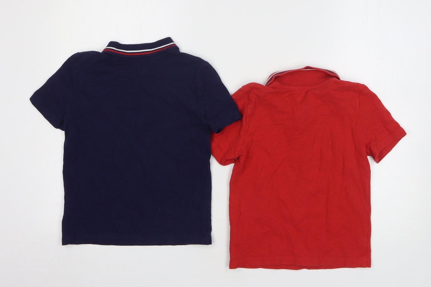 F&F Boys Multicoloured Cotton Basic Polo Size 4-5 Years Collared Pullover - 2 Piece Set