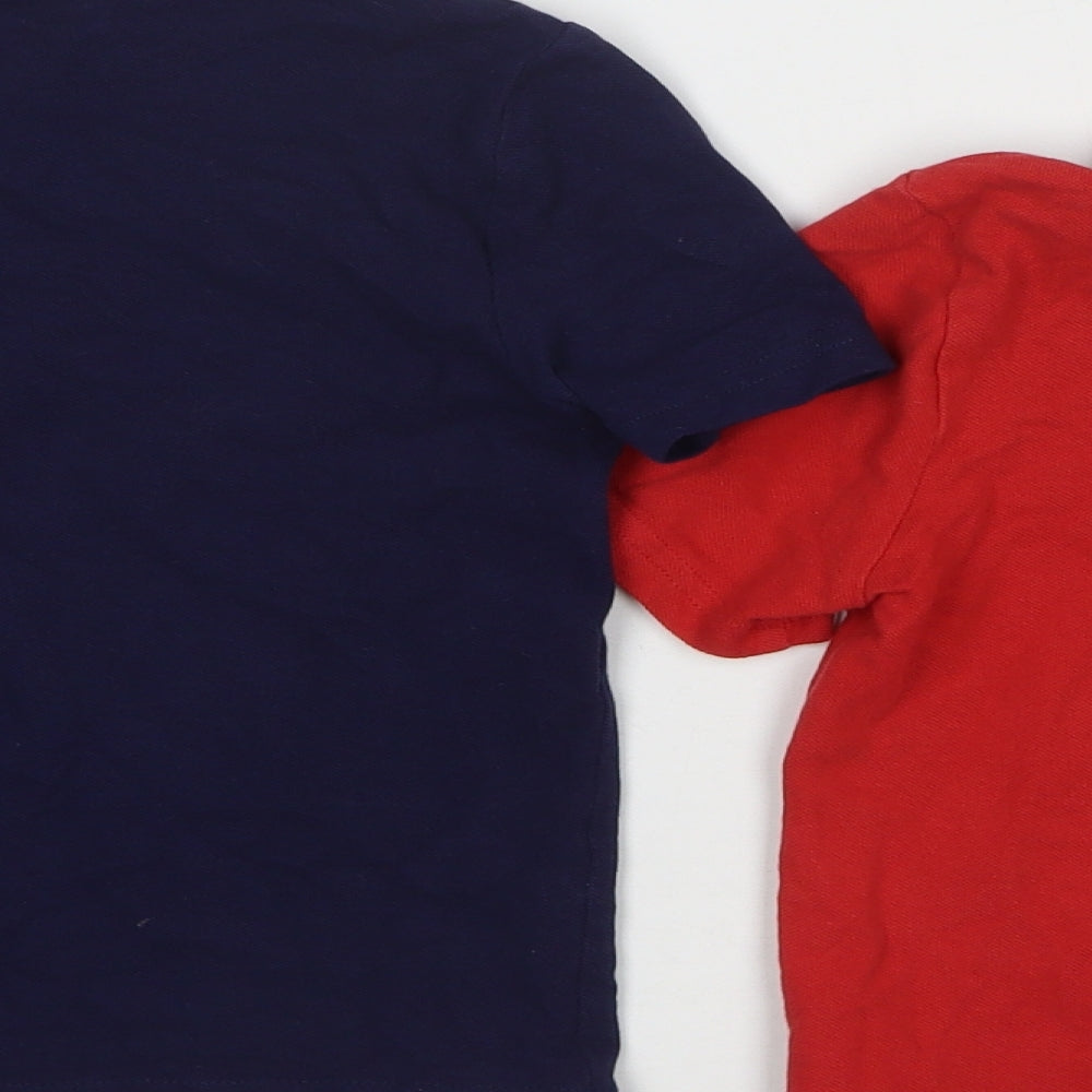 F&F Boys Multicoloured Cotton Basic Polo Size 4-5 Years Collared Pullover - 2 Piece Set