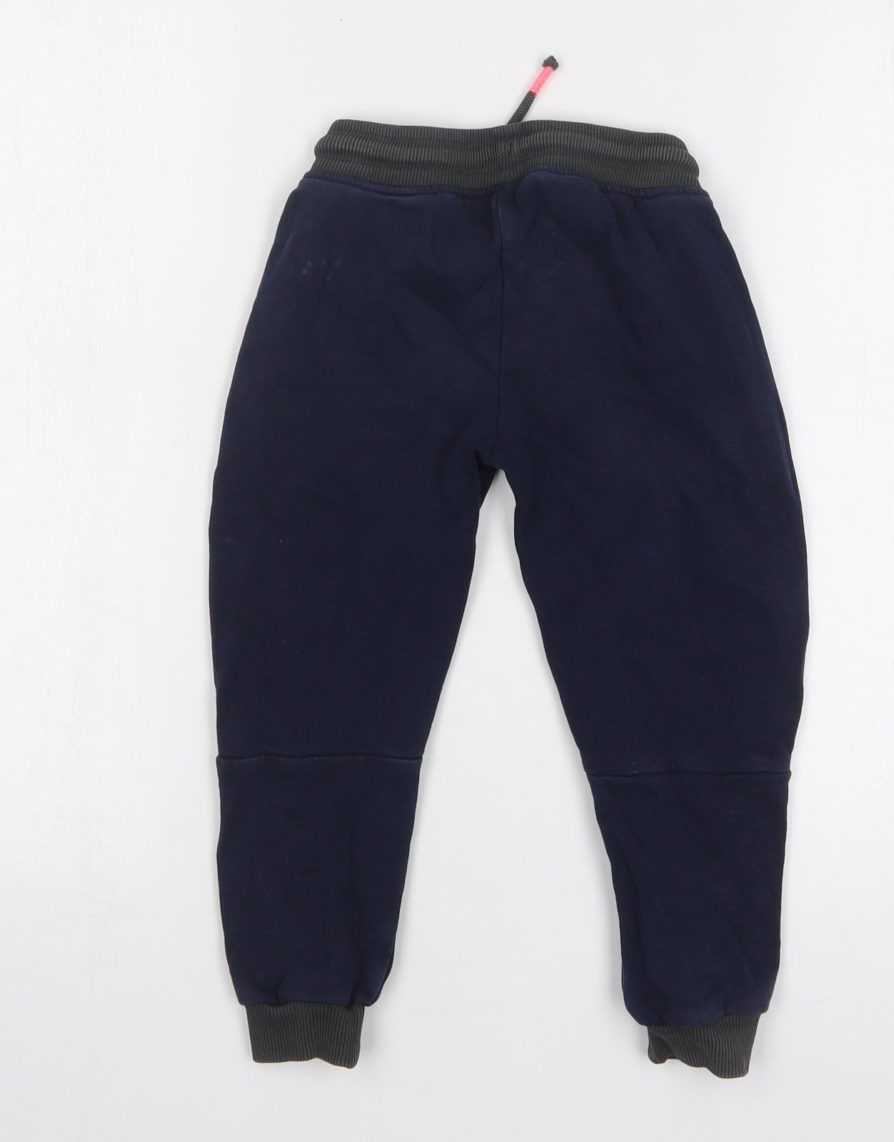 Marks and Spencer Boys Blue Cotton Sweatpants Trousers Size 4-5 Years Regular Drawstring