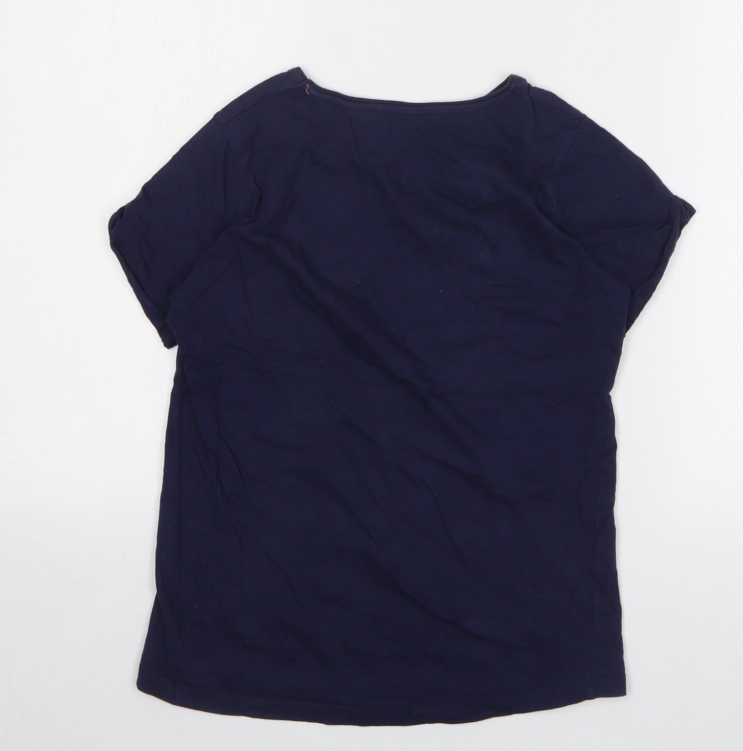 Young Dimension Girls Blue Cotton Basic T-Shirt Size 12-13 Years Round Neck Pullover - Los Angeles