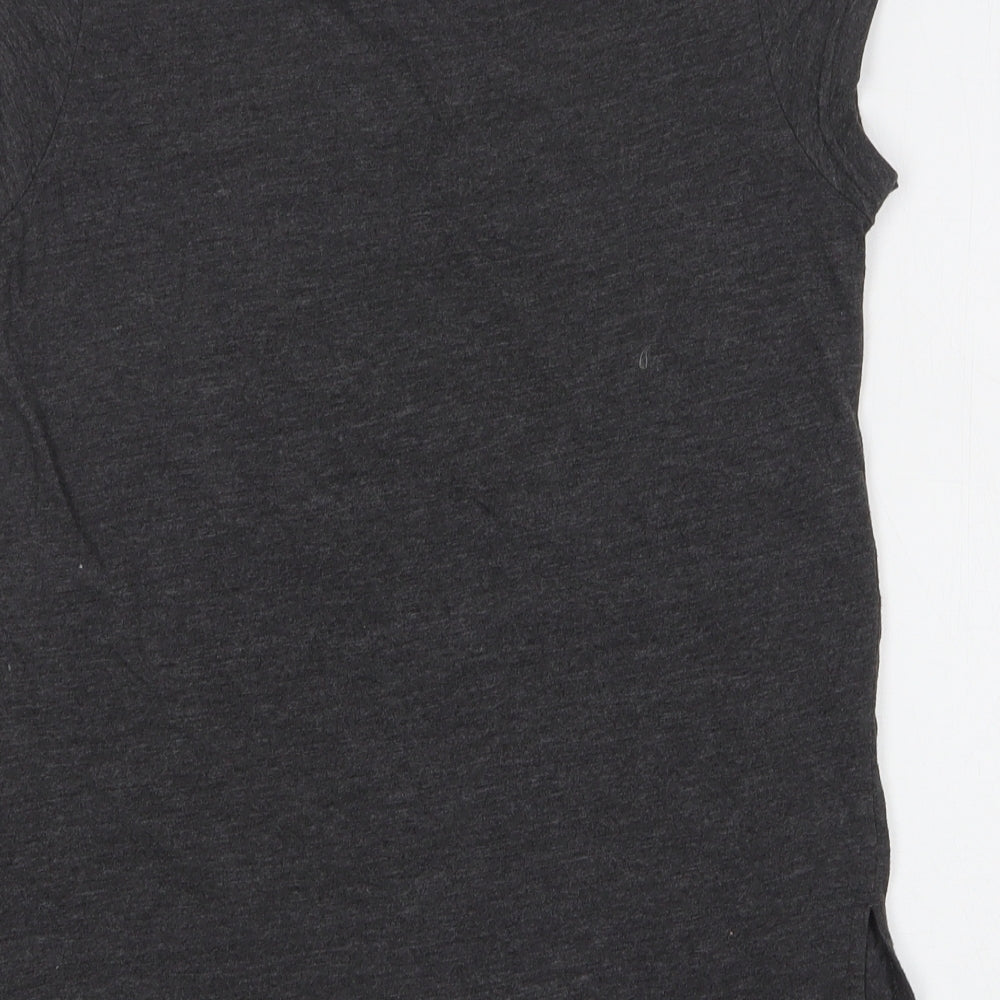 Young Dimensions Girls Grey Cotton Basic T-Shirt Size 11-12 Years Round Neck Pullover - Write your own rules