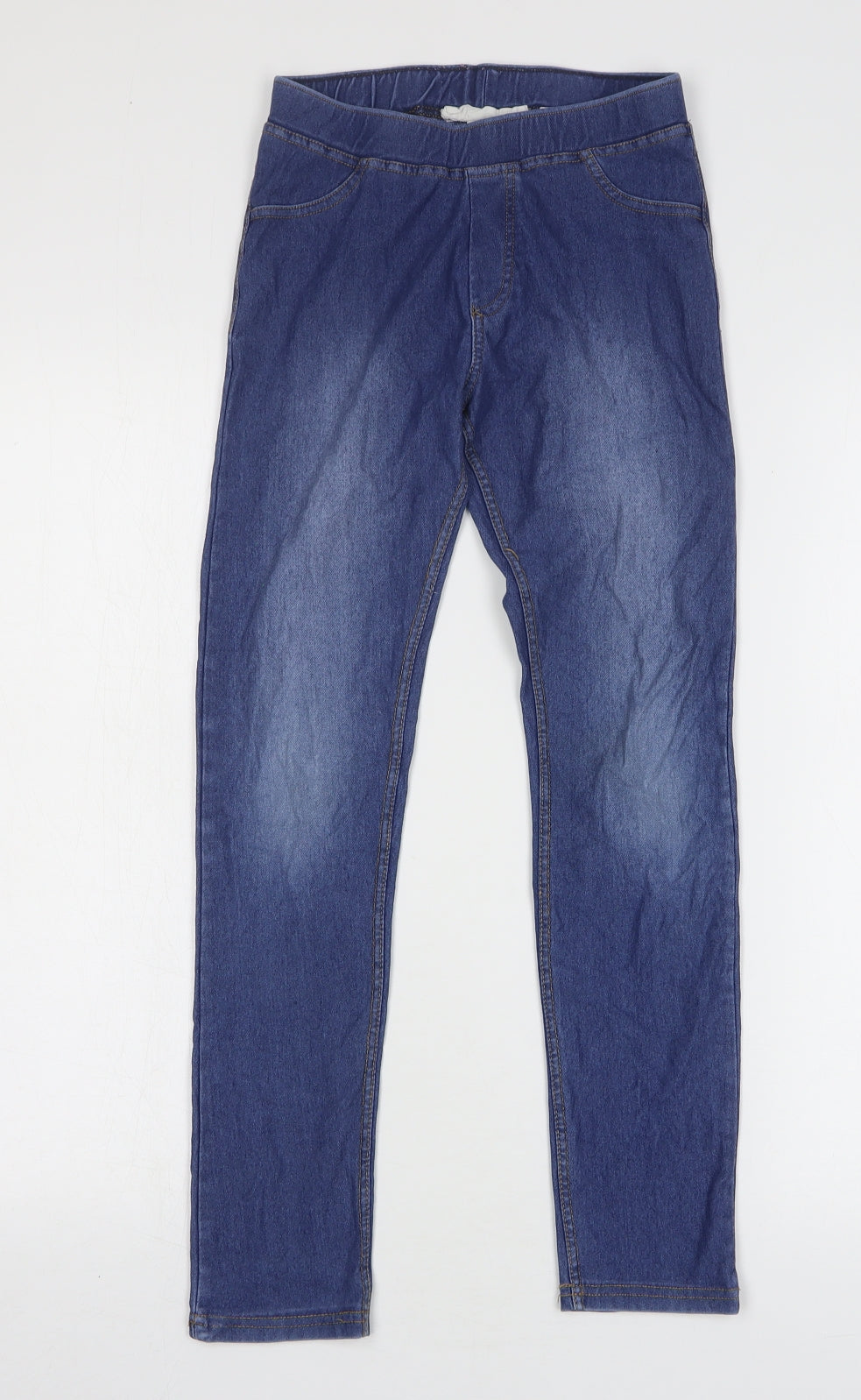 H&M Girls Blue Cotton Jegging Jeans Size 10-11 Years Regular