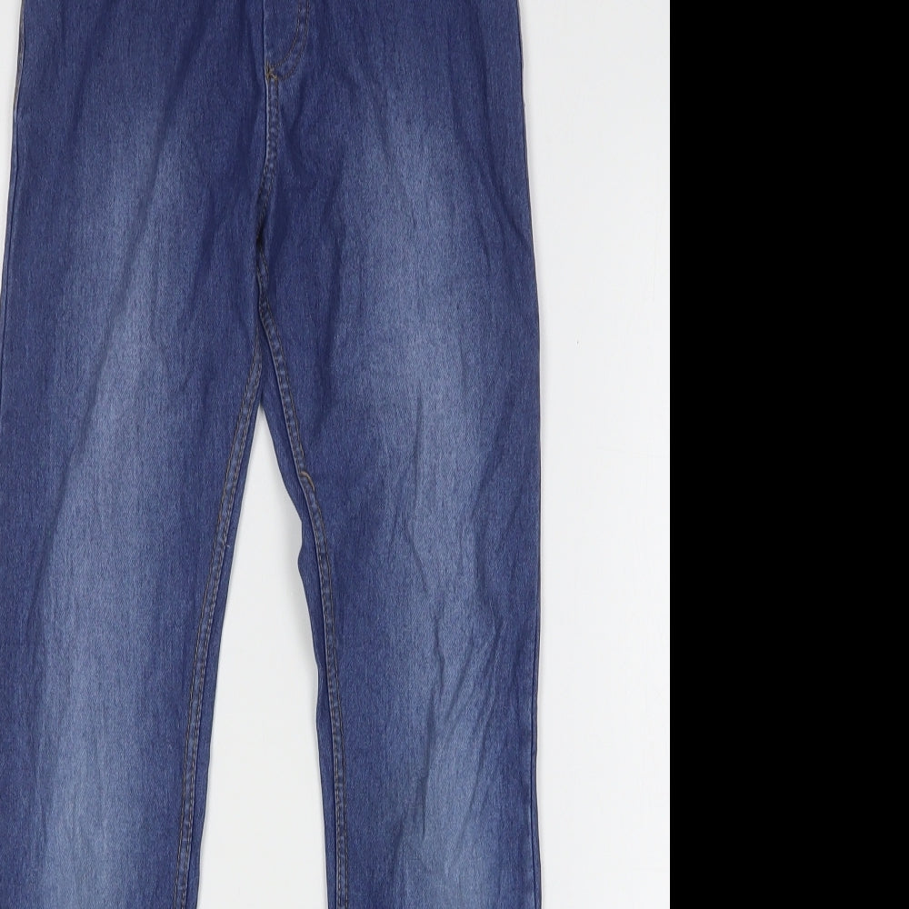 H&M Girls Blue Cotton Jegging Jeans Size 10-11 Years Regular