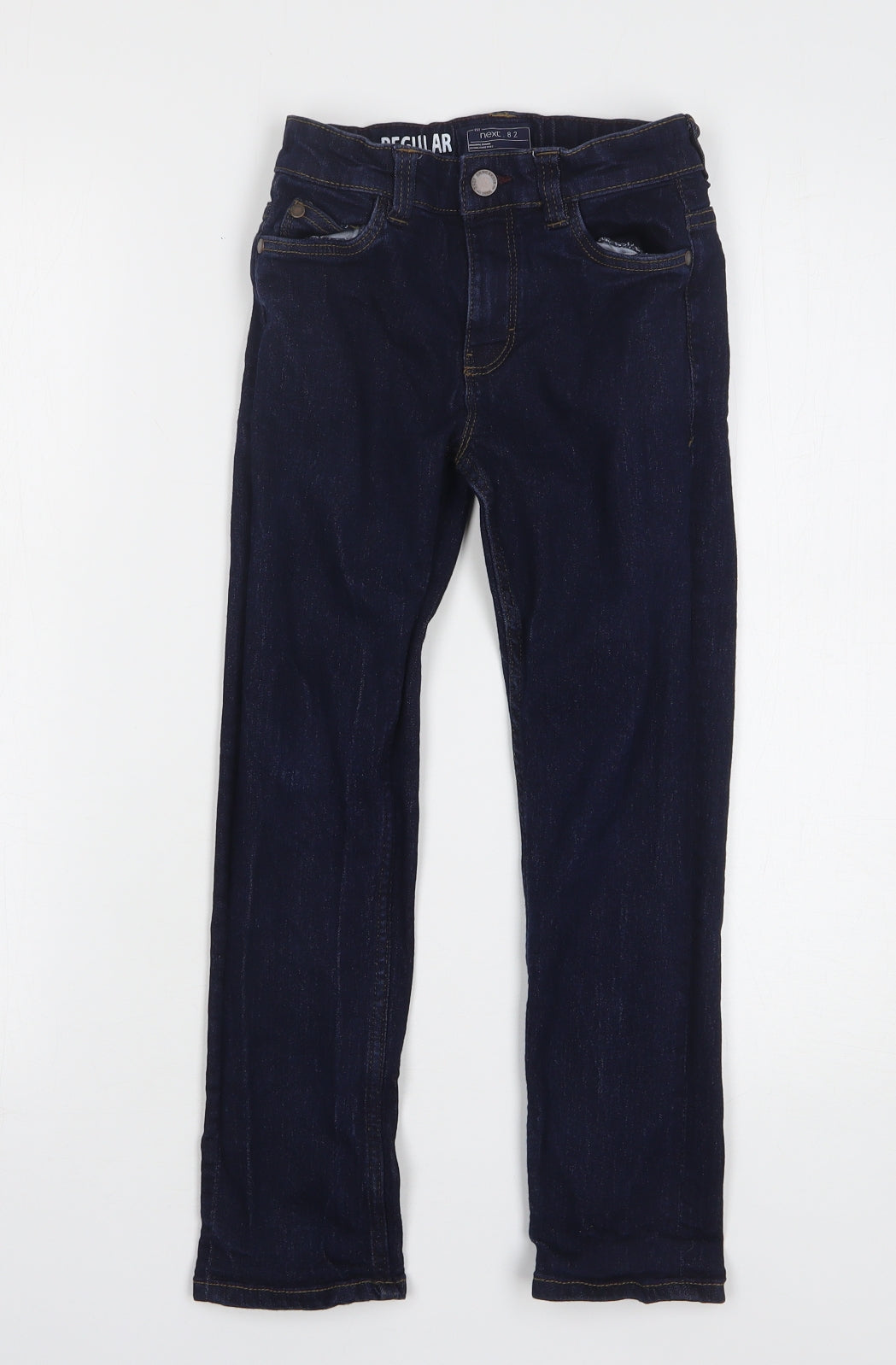 NEXT Boys Blue Cotton Straight Jeans Size 7 Years Regular Button