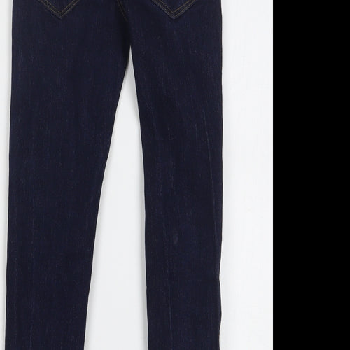 NEXT Boys Blue Cotton Straight Jeans Size 7 Years Regular Button