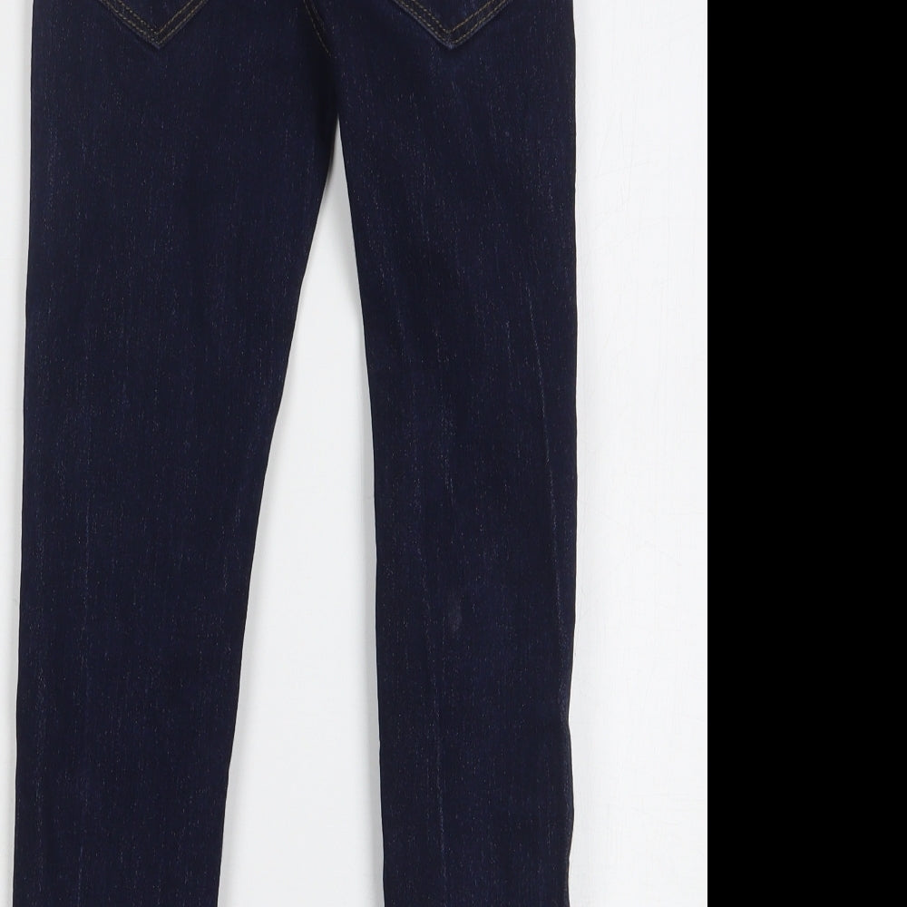 NEXT Boys Blue Cotton Straight Jeans Size 7 Years Regular Button