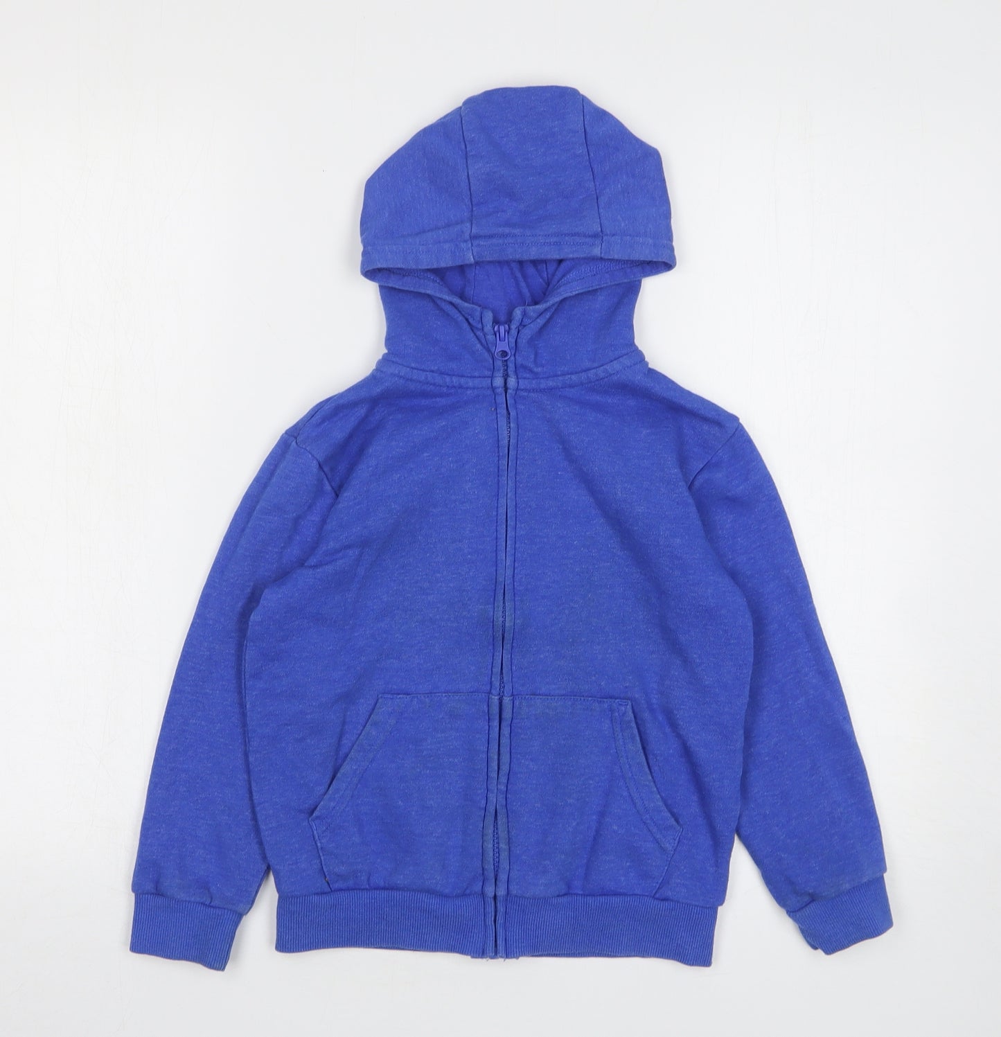 Dunnes Stores Boys Blue Cotton Full Zip Hoodie Size 7-8 Years Zip