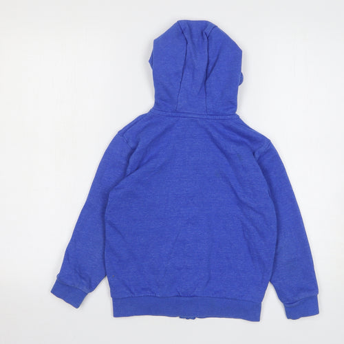 Dunnes Stores Boys Blue Cotton Full Zip Hoodie Size 7-8 Years Zip