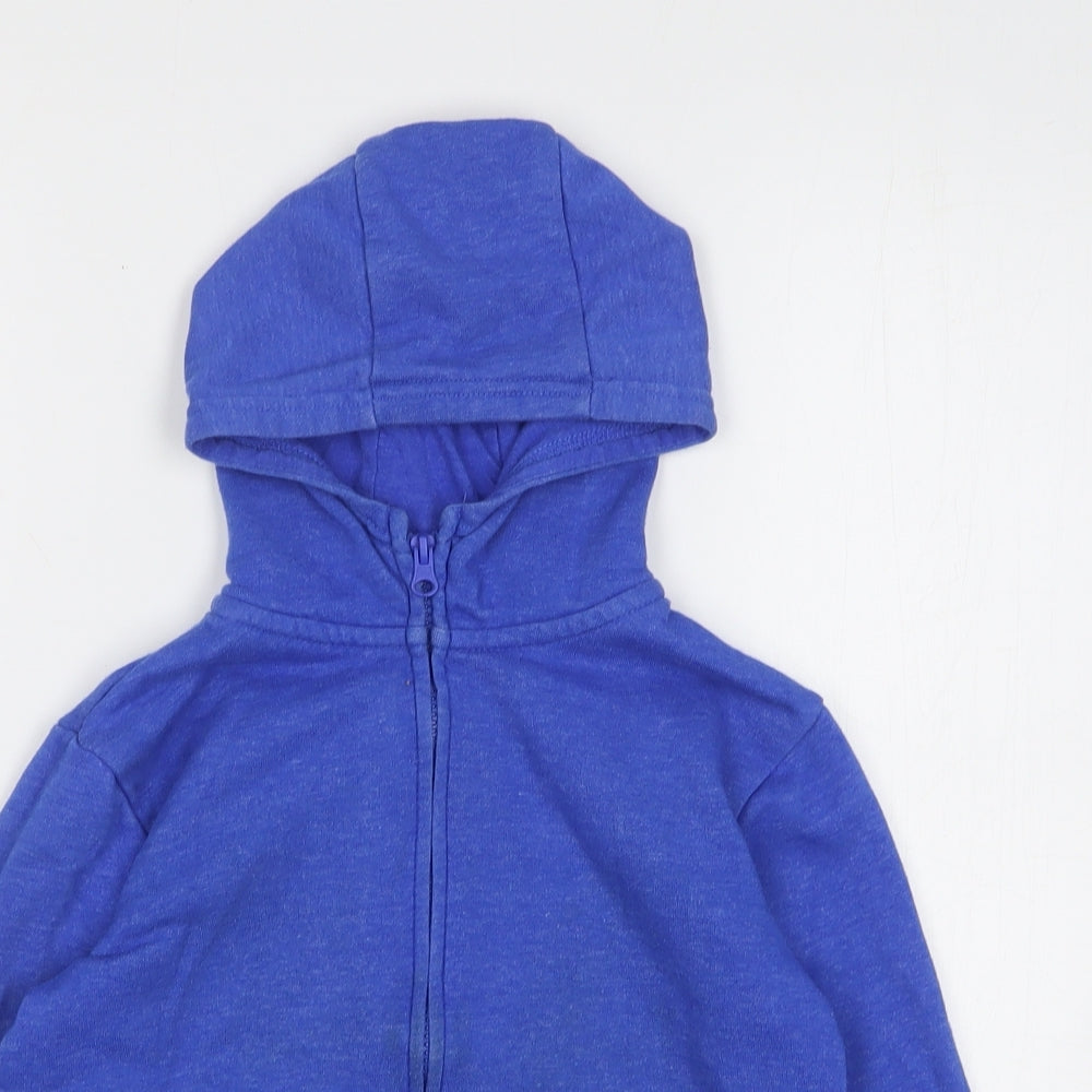 Dunnes Stores Boys Blue Cotton Full Zip Hoodie Size 7-8 Years Zip