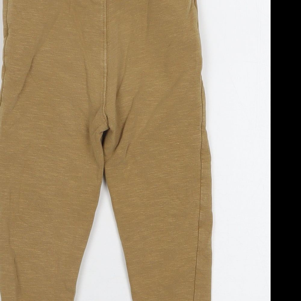 George Boys Brown Cotton Sweatpants Trousers Size 2-3 Years Regular Drawstring