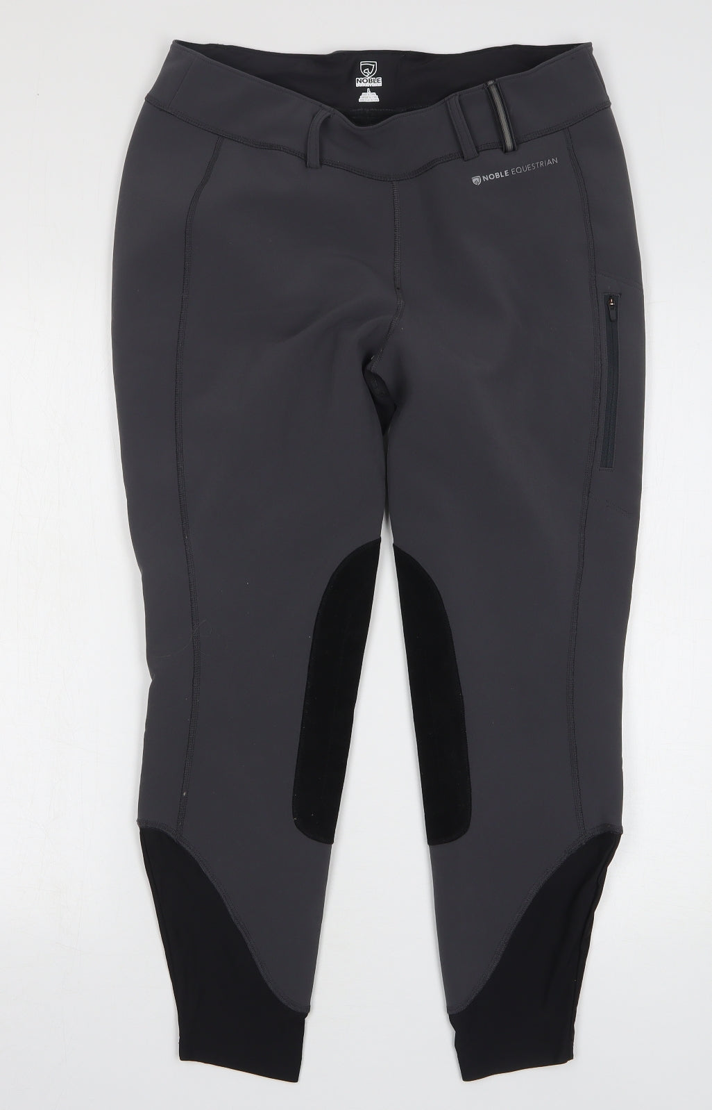 Noble Equestrian Womens Grey Polyester Capri Leggings Size L L26 in Regular - Jodphurs