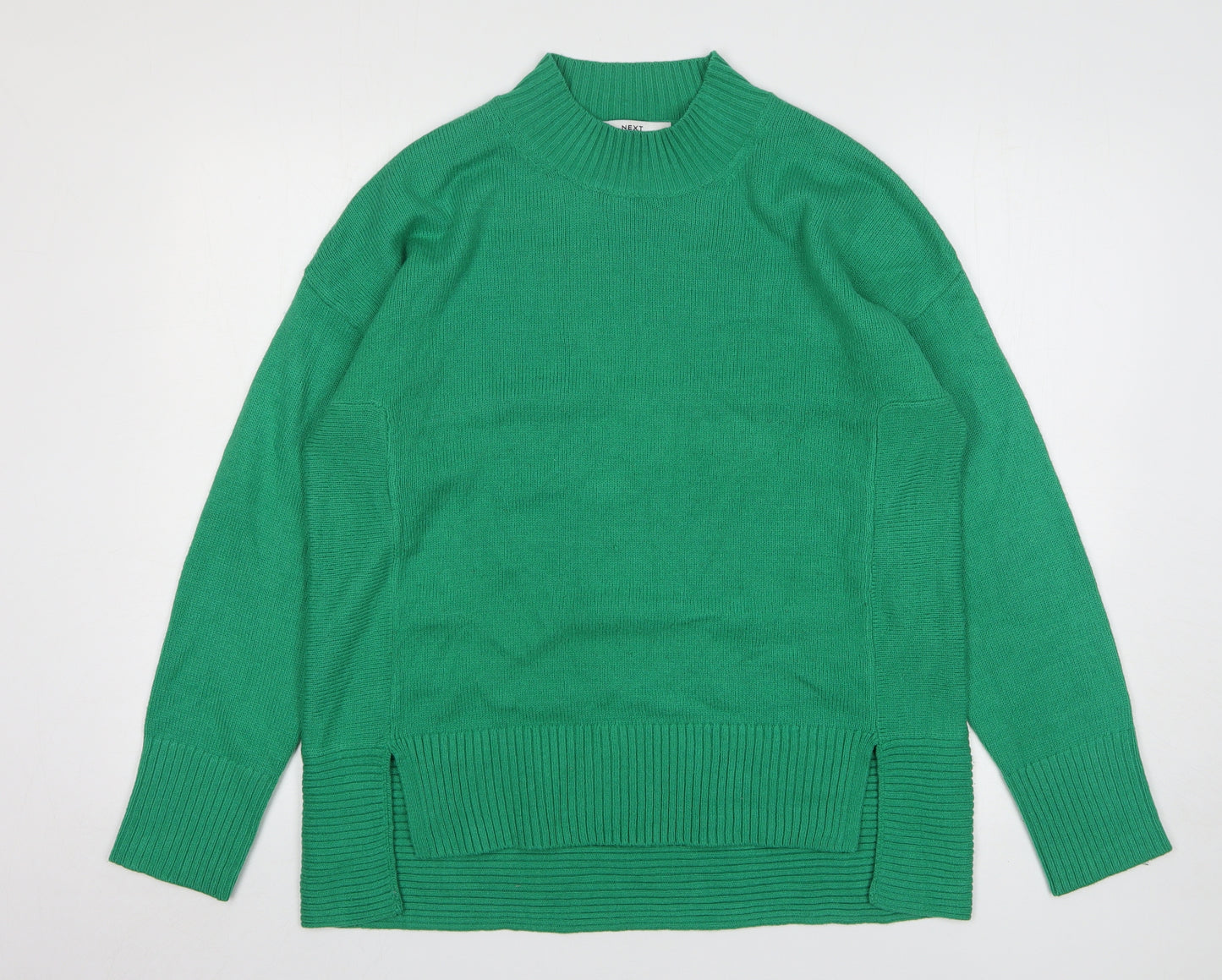 NEXT Womens Green High Neck Acrylic Pullover Jumper Size M