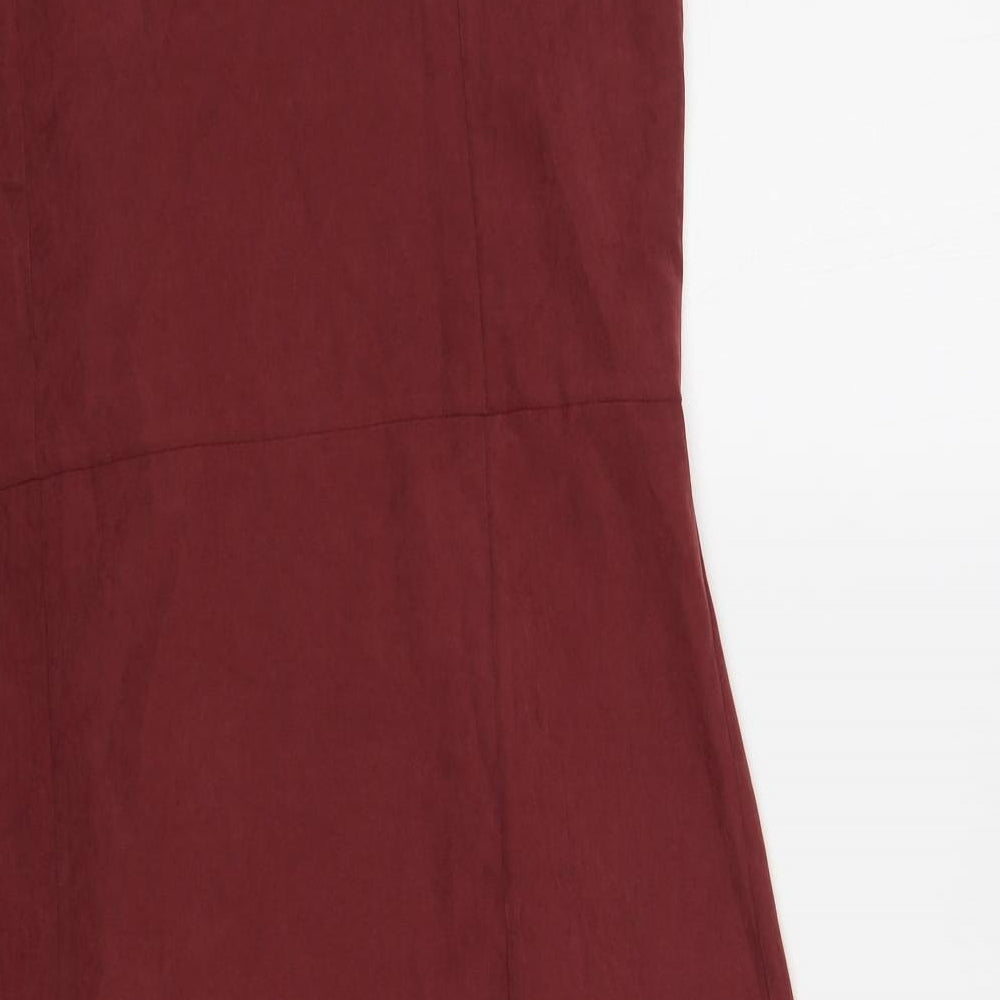 SheIn Womens Purple Polyester Shirt Dress Size S Collared Button