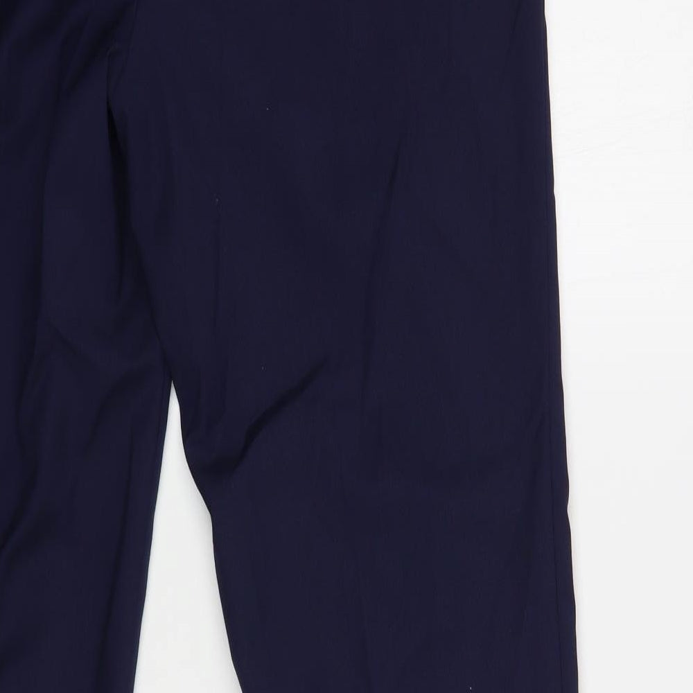 Red Select Mens Blue Wool Trousers Size 32 in L31 in Regular Zip