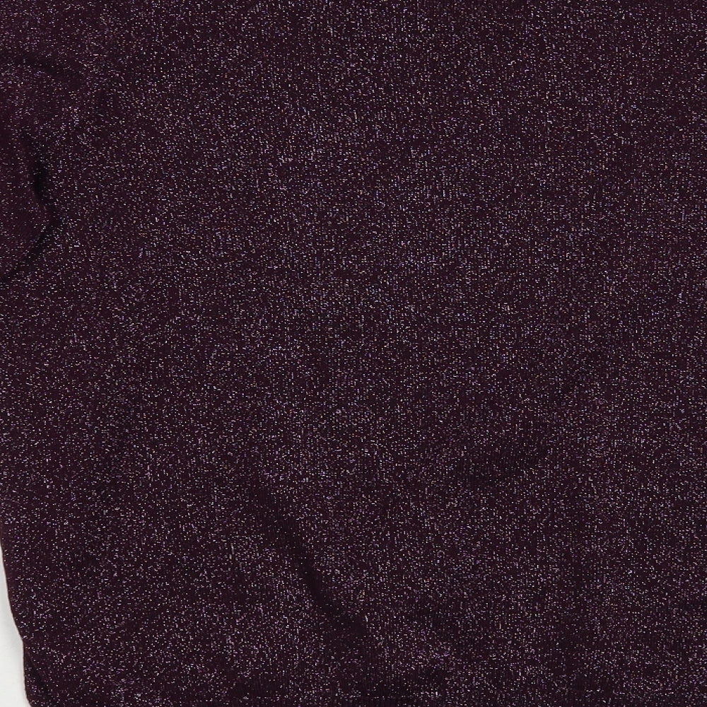 Dunnes Stores Womens Purple Crew Neck Viscose Pullover Jumper Size L