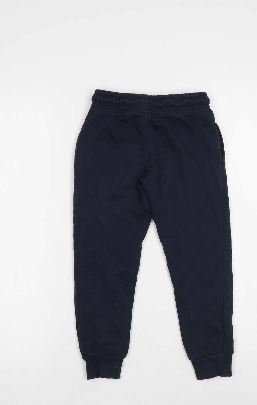 Dunnes Stores Boys Blue Cotton Jogger Trousers Size 6 Years Regular Drawstring
