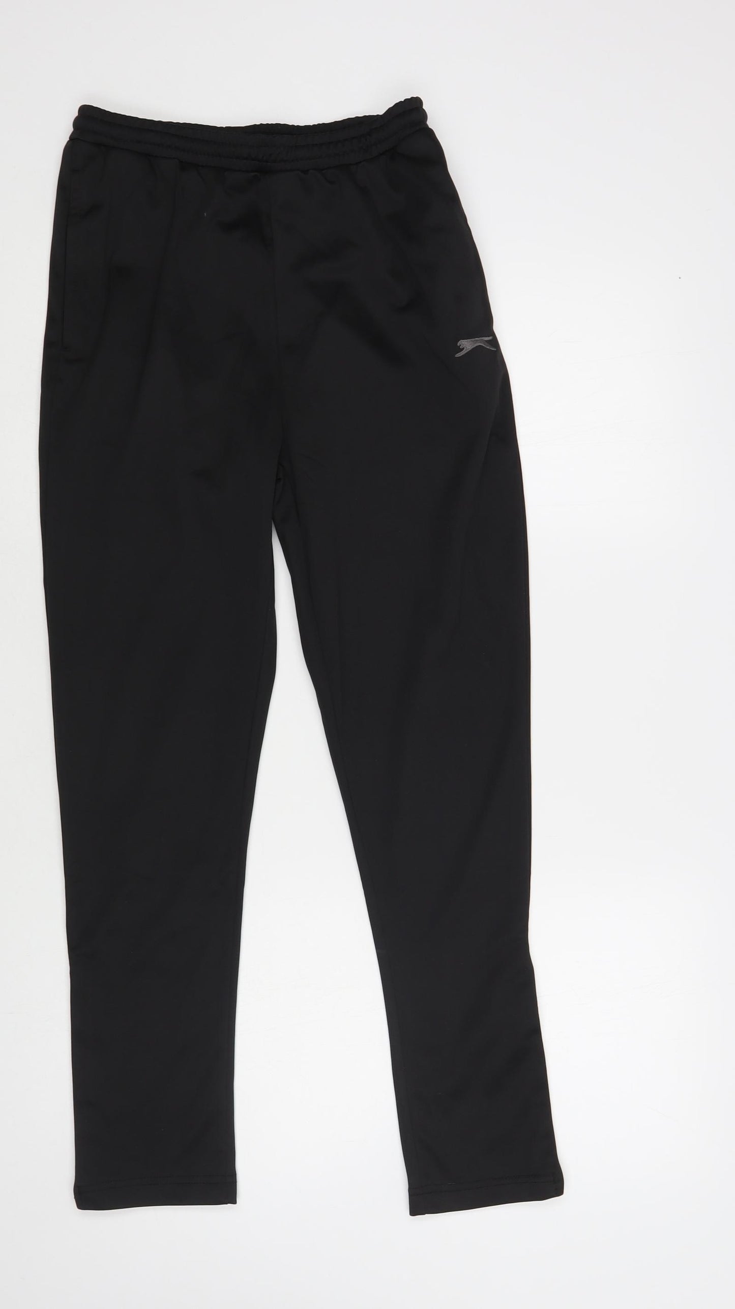 Slazenger Boys Black Polyester Jogger Trousers Size 13 Years Regular Drawstring
