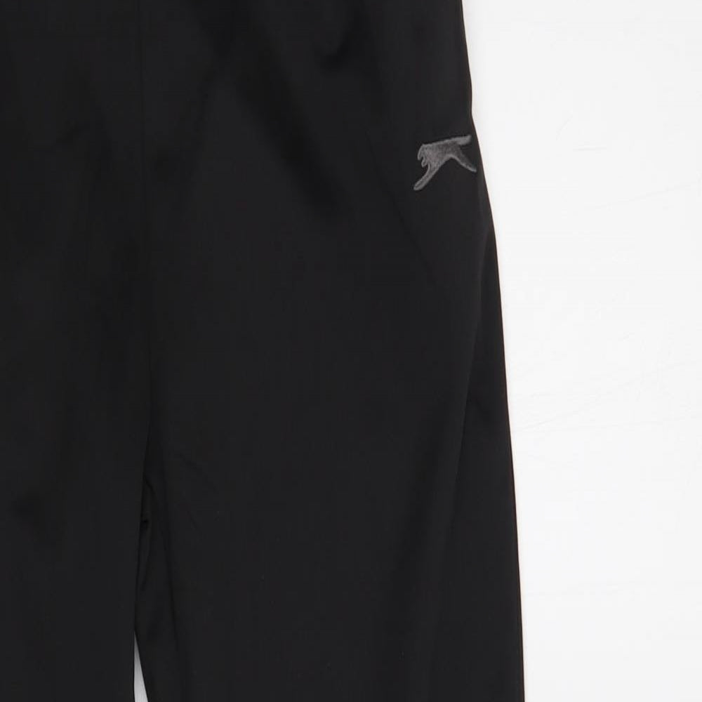 Slazenger Boys Black Polyester Jogger Trousers Size 13 Years Regular Drawstring