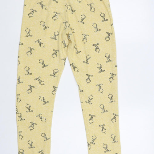 Primark Womens Yellow Geometric Polyester Lounge Pants Size XS Drawstring - Tweety Bird