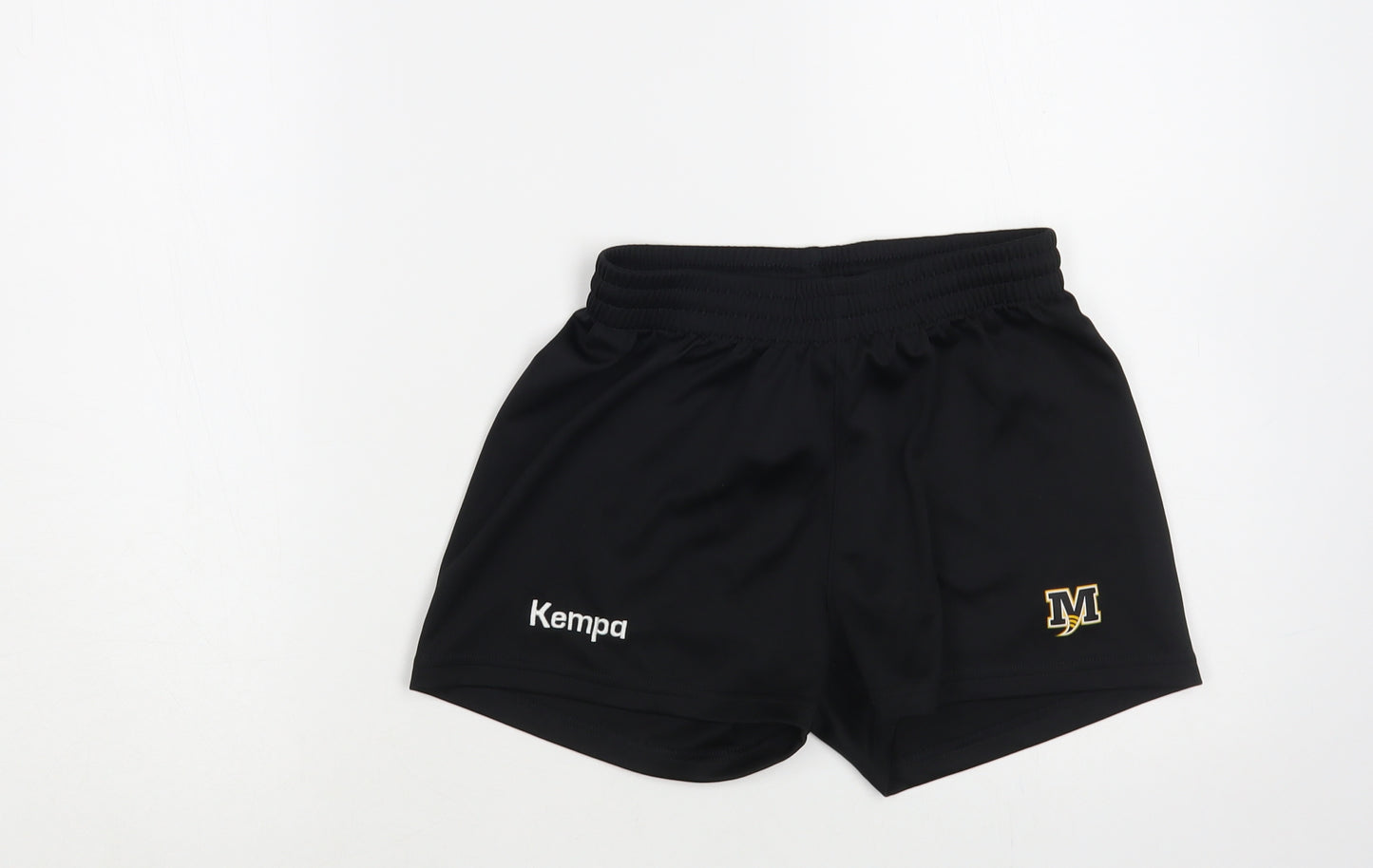 Kempa Womens Black Polyester Sweat Shorts Size S L3 in Regular Drawstring
