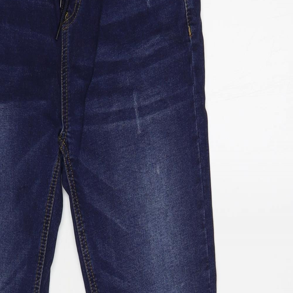 NEXT Boys Blue Cotton Skinny Jeans Size 14 Years Regular Drawstring