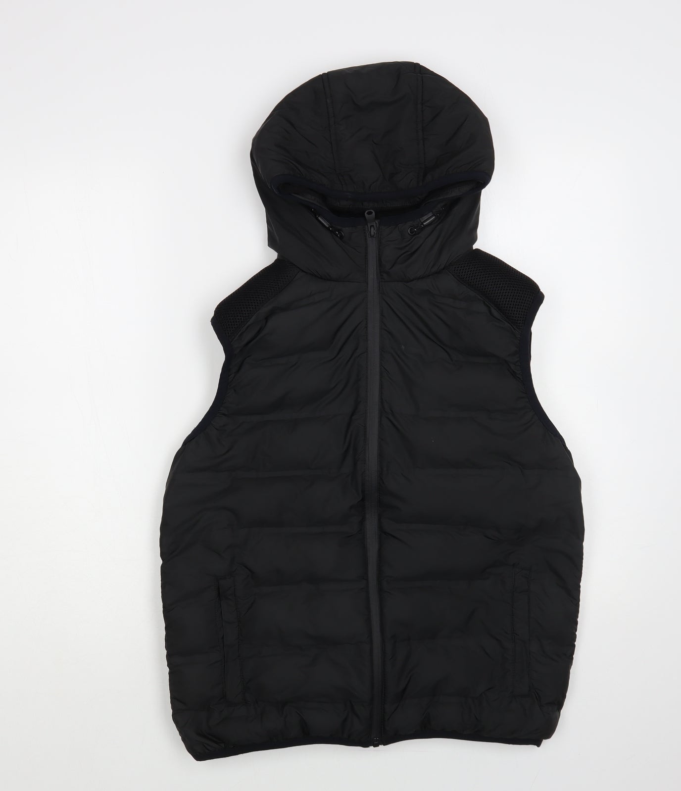 NEXT Boys Black Gilet Jacket Size 14 Years Zip