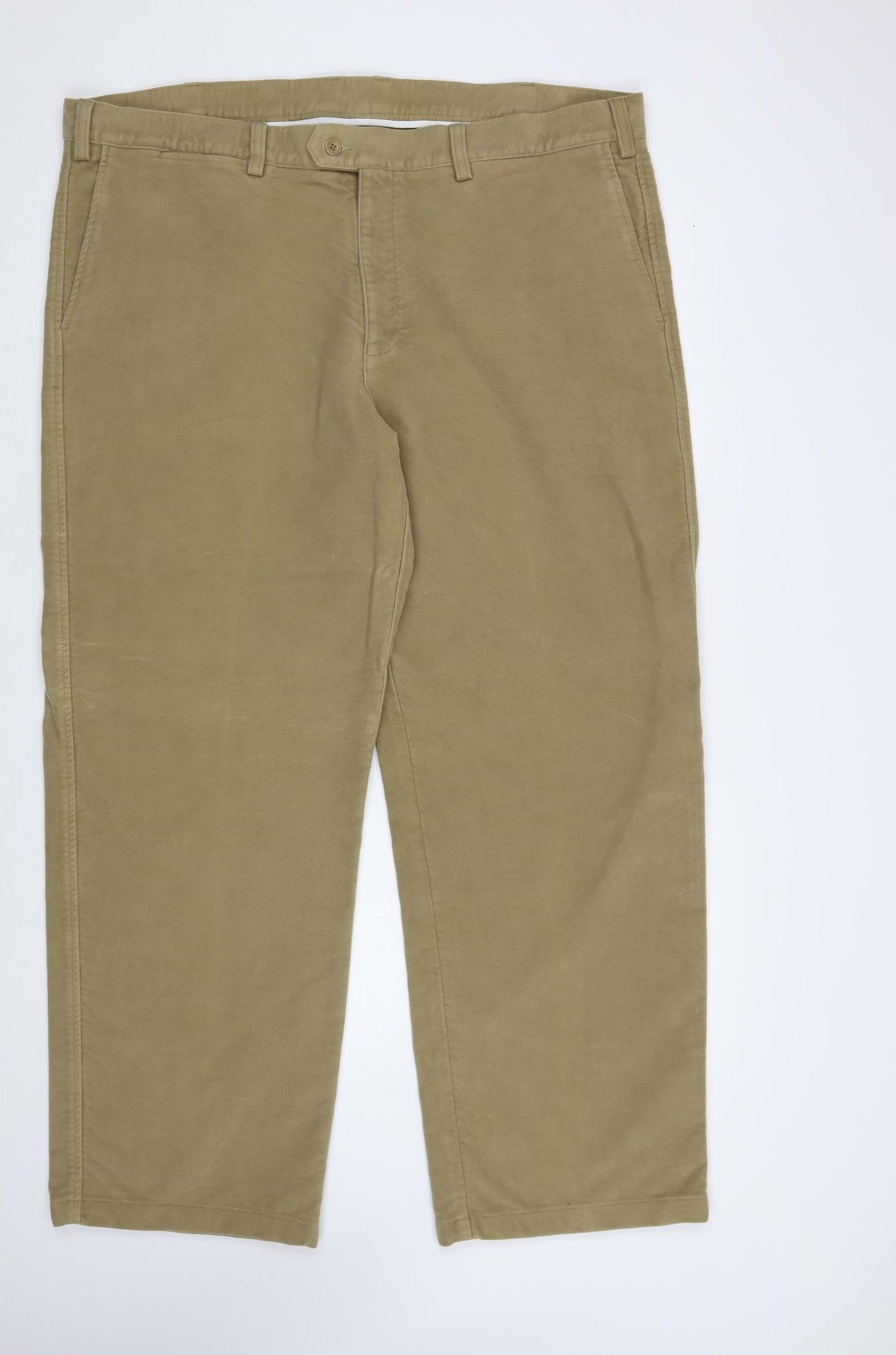 R.M. Williams Mens Beige Cotton Chino Trousers Size 40 in L31 in Regular Button