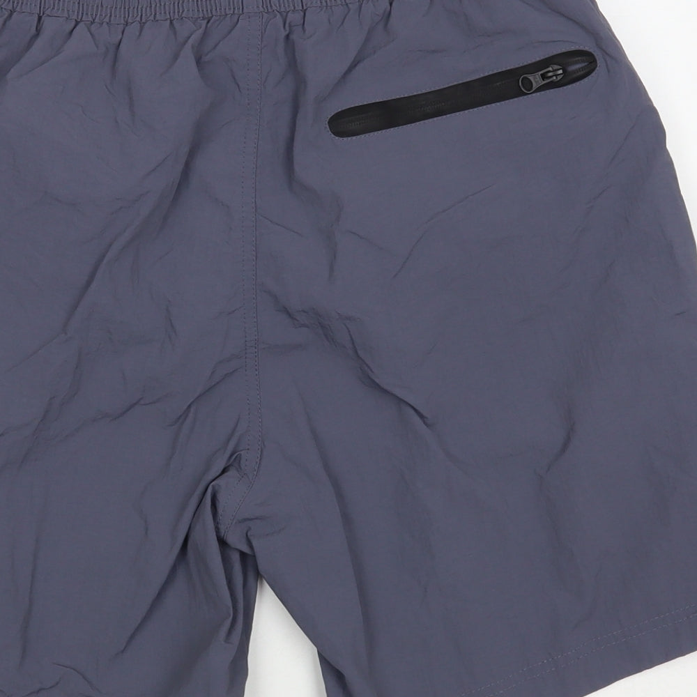 F&F Mens Grey Polyester Bermuda Shorts Size M L8 in Regular Drawstring - Swim Trunks