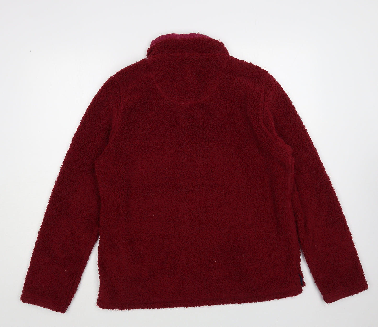 Crew Clothing Womens Red Polyester Pullover Sweatshirt Size 16 Button
