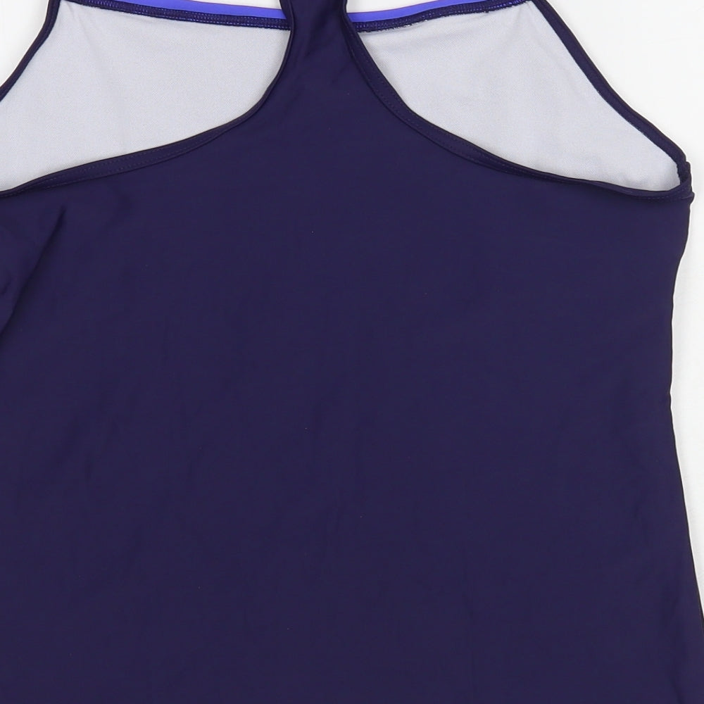 Slazenger Womens Blue Polyester Pullover Tank Size 16 Square Neck Pullover