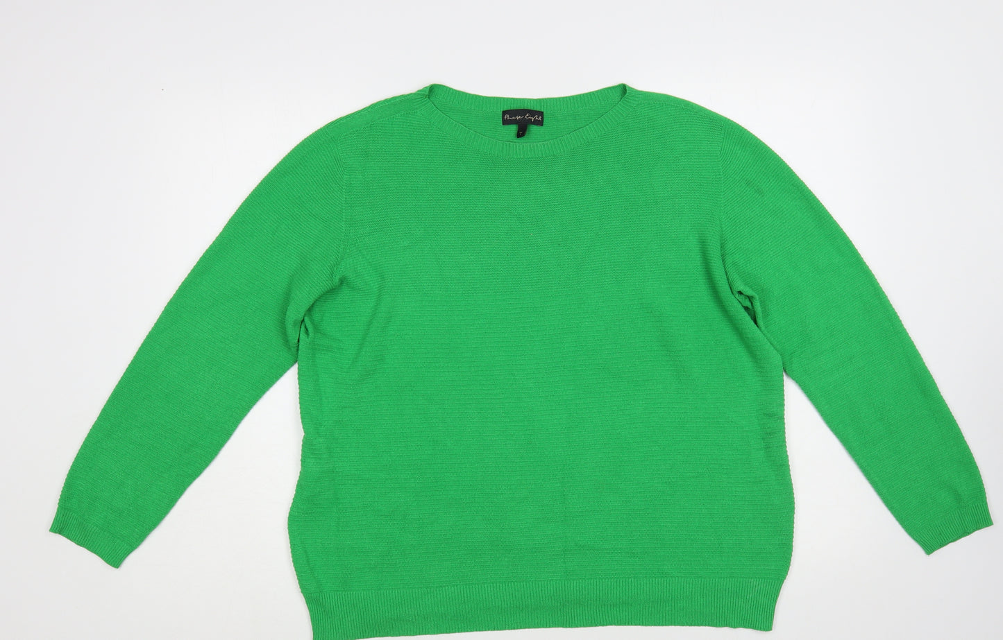 Phase Eight Womens Green Boat Neck Viscose Pullover Jumper Size L