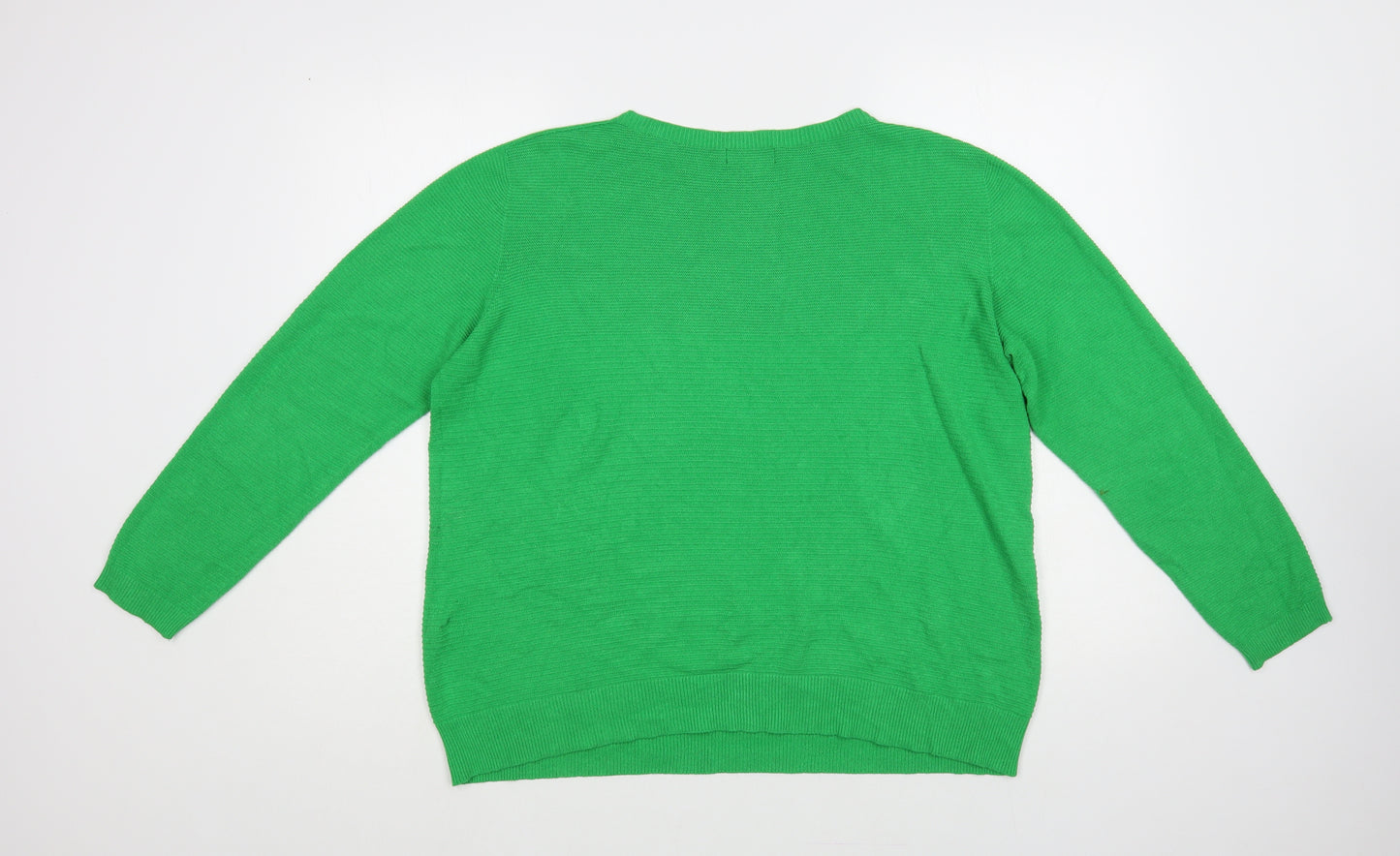 Phase Eight Womens Green Boat Neck Viscose Pullover Jumper Size L