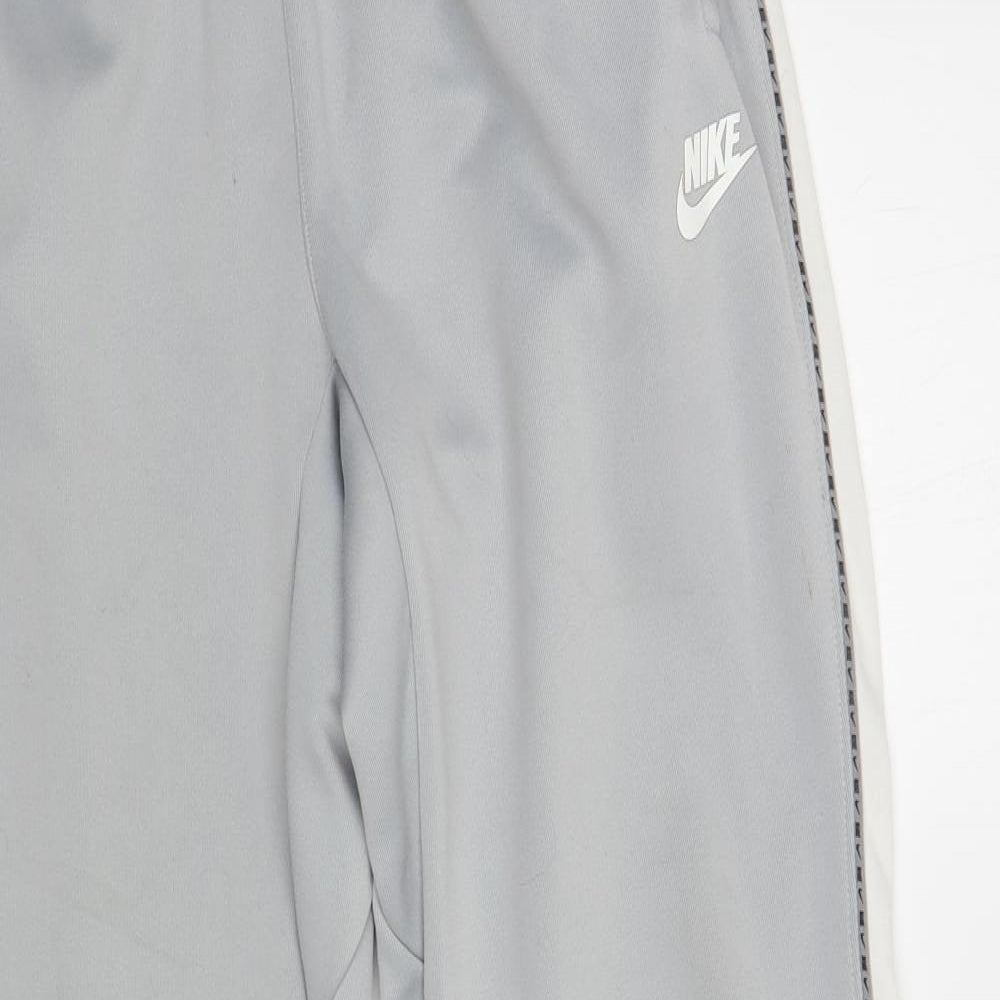 Nike Womens Grey Polyester Jogger Trousers Size M L27 in Regular Drawstring - Sports