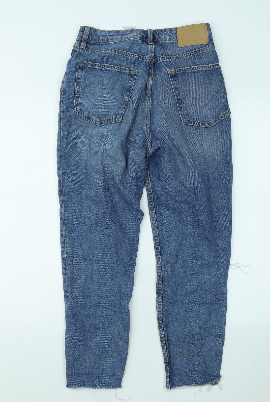 Divided by H&M Womens Blue Cotton Straight Jeans Size 10 L24 in Regular Button