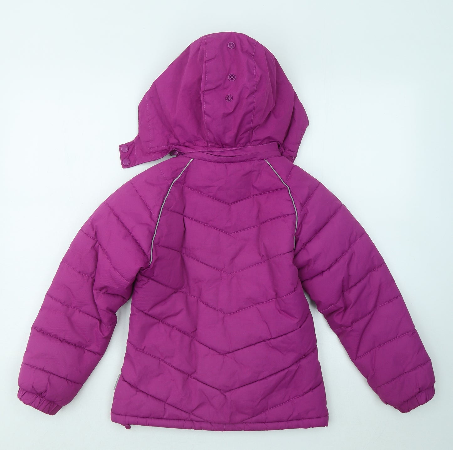 Trespass Girls Purple Puffer Jacket Coat Size 7-8 Years Zip