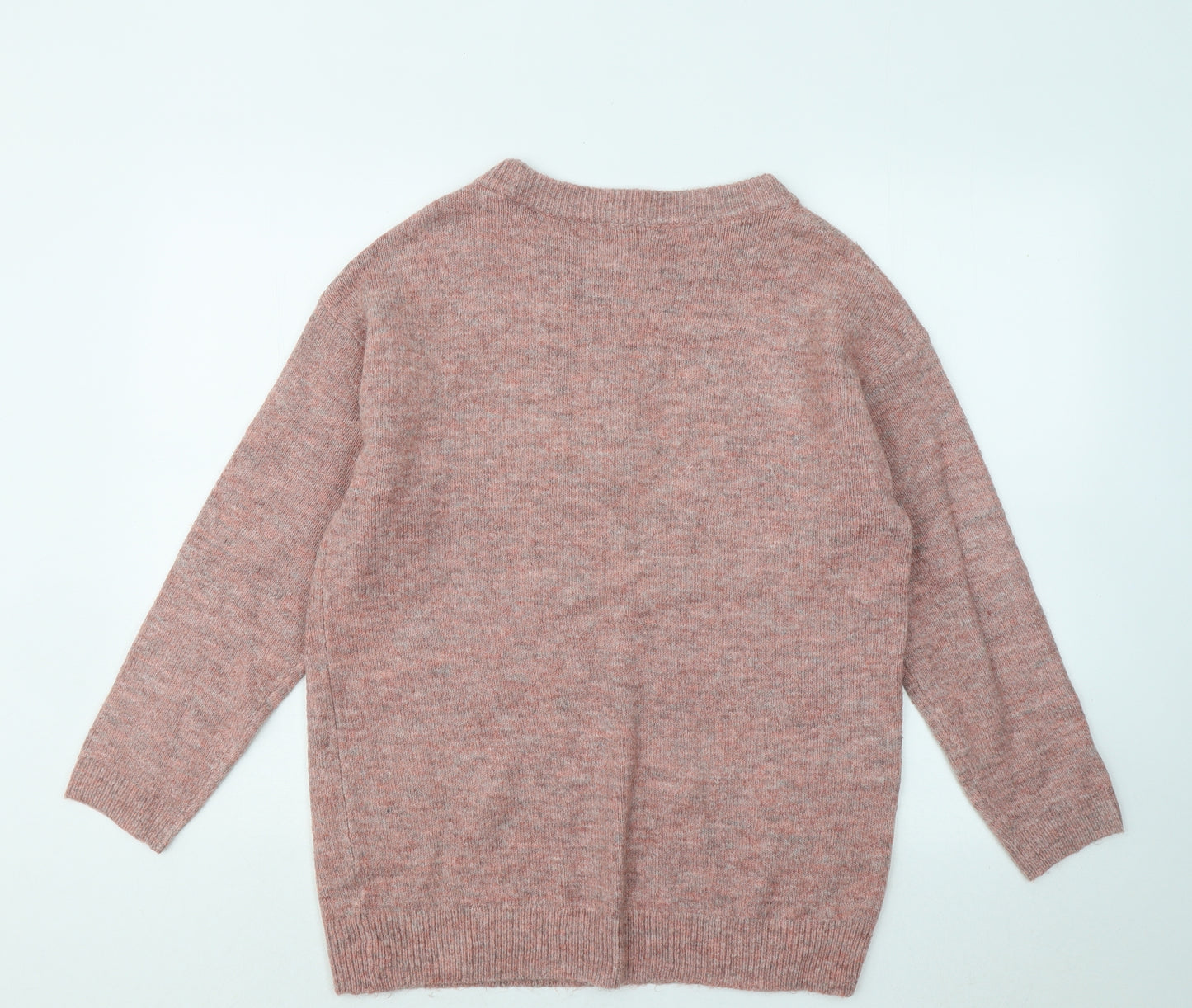 George Womens Pink Round Neck Acrylic Pullover Jumper Size M