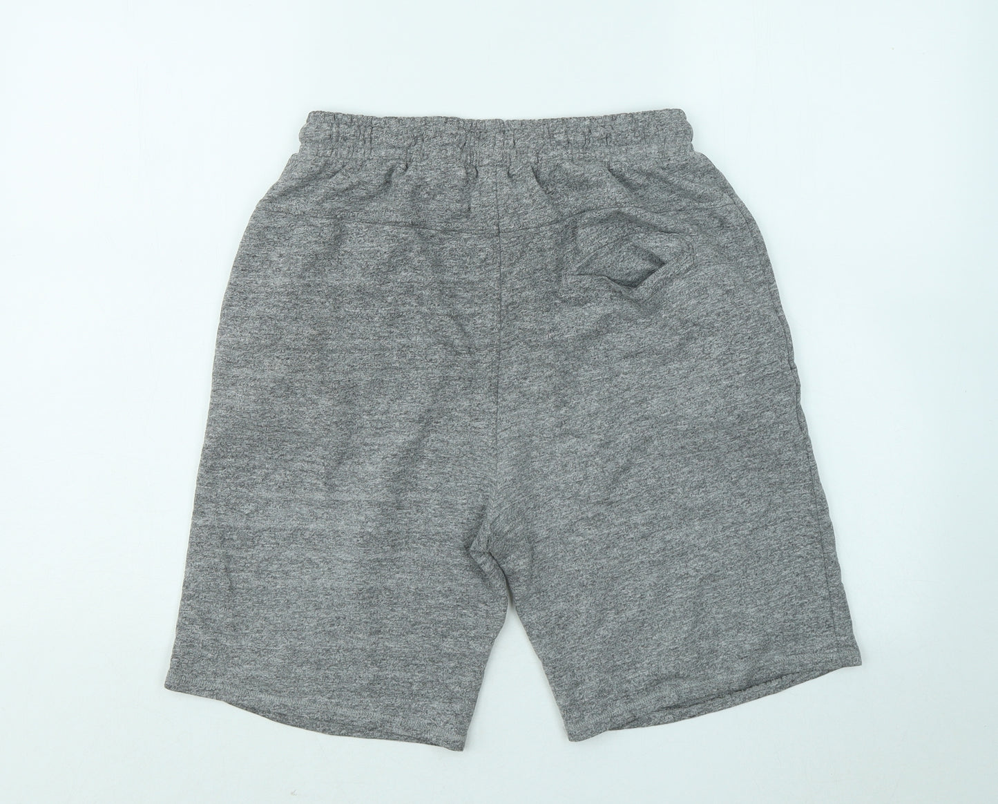NEXT Boys Grey Cotton Sweat Shorts Size 15 Years Regular Drawstring