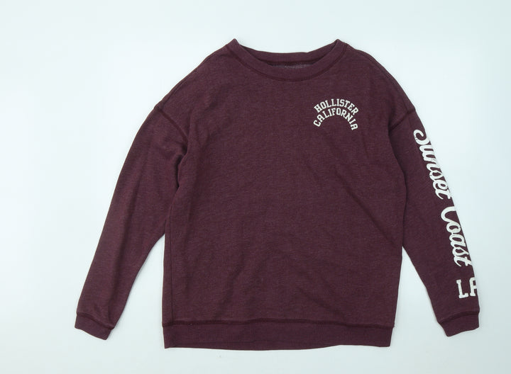 Hollister Womens Purple Cotton Pullover Sweatshirt Size XS - Sunset Coast