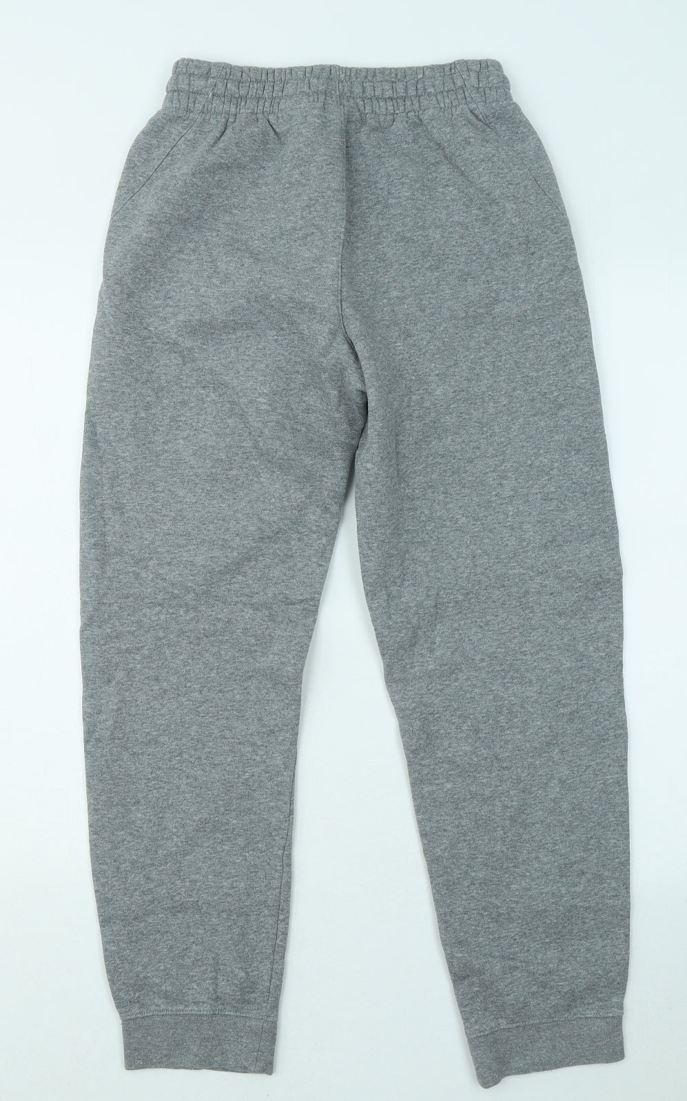 Nike Boys Grey Cotton Jogger Trousers Size XL Regular Drawstring