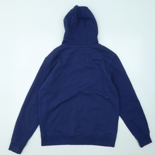 Dunnes Stores Mens Blue Cotton Pullover Hoodie Size M