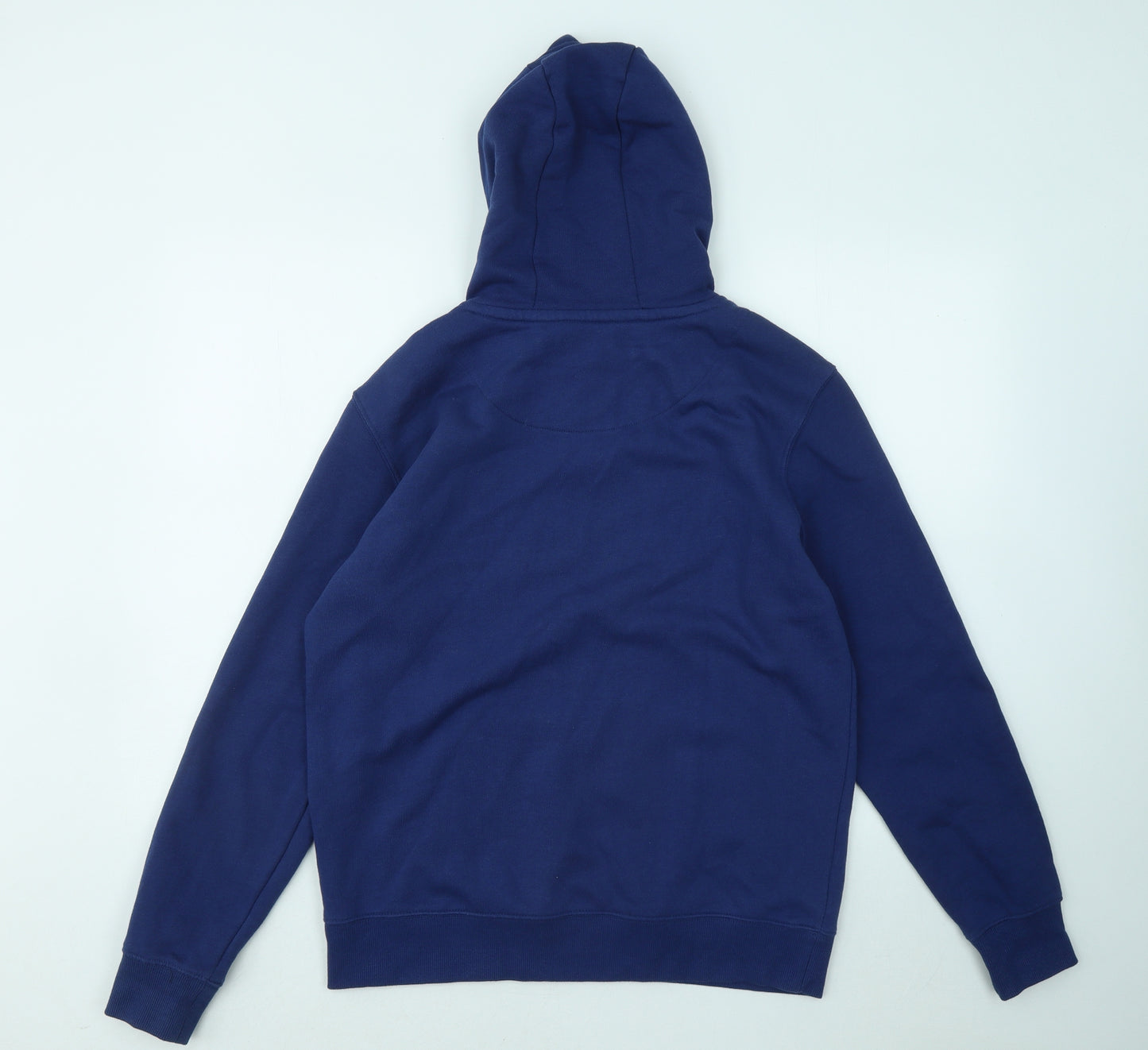 Dunnes Stores Mens Blue Cotton Pullover Hoodie Size M